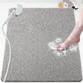 Shower Mat Bathtub Mat Non-Slip,32x24 inch, Soft Tub Mat with Drain,PVC Loofah Bath Mat (Phthalate Free) for Tub and Bathroom,Quick Drying,Grey - color: Grey, size: 32" x 24" (Rectangular)