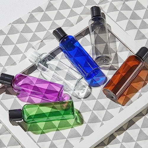 Travel Bottles for Toiletries 3.4 oz - Travel Size Containers for Shampoo Plastic - Small Empty Lotion Squeeze Bottle for Liquid TSA Approved - Leak Proof Mini Conditioner Refillable Clear 100ml - color: Clear-1