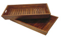 AquaTeak The Original Set of 2 Nesting Solid Teak Serving & Storage Trays