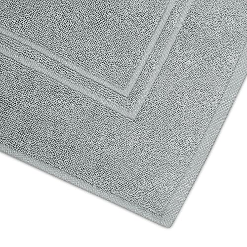 Tens Towels Pack of 2 Bath Mats 100% Cotton, 20 x 32 Inches, Super Absorbent, Hotel Quality Premium Floor Towels, Luxurious, Soft & Quick Dry, Not a Bathroom Rug, Cool Grey - color: Cool Grey