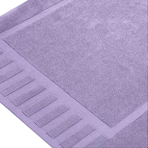 White Classic Luxury Bath Mat Floor Towel Set - Absorbent Cotton Hotel Spa Shower/Bathtub Mats [Not a Bathroom Rug] 22"x34" | 2 Pack | Lavender - color: 16: Lavender
