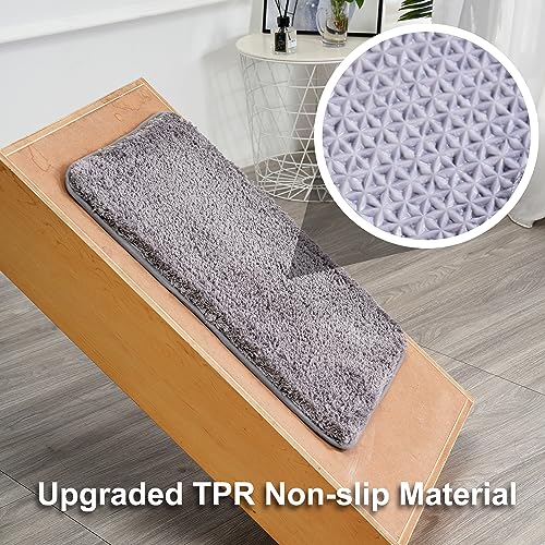 3 Pieces Luxury Bathroom Rug Set with U-Shaped Toilet Rug, Non-Slip Rubber Bottom, Thick Microfiber Fluffy Plush, Water absorption, Quick Dry, Ultra Soft, Bath Mats for Bathroom, Tub(Dark Grey) - color: Grey