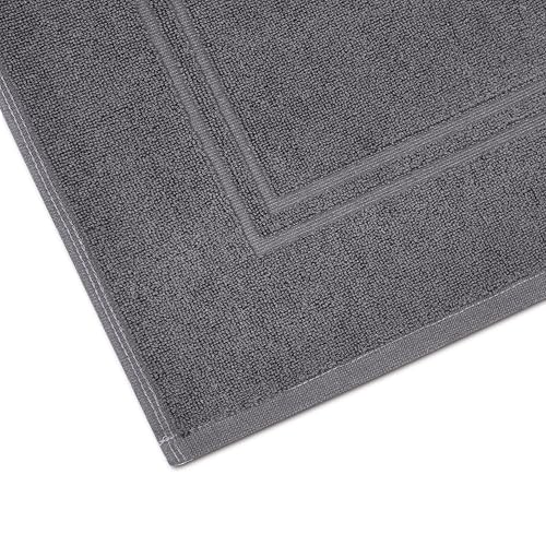 Tens Towels Pack of 2 Bath Mats 100% Cotton, 20 x 32 Inches, Super Absorbent, Hotel Quality Premium Floor Towels, Luxurious, Soft & Quick Dry, Not a Bathroom Rug, Dark Grey - color: Dark Grey
