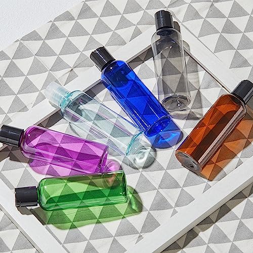 Travel Bottles for Toiletries 3.4 oz - Travel Size Containers for Shampoo Plastic - Small Empty Lotion Squeeze Bottle for Liquid TSA Approved - Leak Proof Mini Conditioner Refillable Blue 100ml - color: Blue