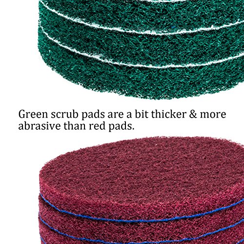 Kichwit 4 Inch Drill Power Brush Tile Scrubber Scouring Pads Cleaning Kit, 2 Inch Small Brush Included, Heavy Duty Household Cleaning Tool (Drill NOT Included) - size: 4 Inch + 2 Inch