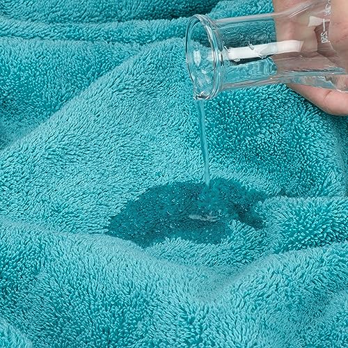 100% Cotton Oversized 40x80 Bath Sheet, Turkish Bath Towels for Bathroom Extra Large, Aqua Blue Bath Sheet - color: Aqua Blue, size: Bath Sheet 40x80"