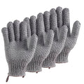 Bath Exfoliating Gloves - 2 Pairs of Lengthened and Large Scrubbing Gloves for Shower, Spa, and Massage - Perfect for Exfoliating Body, Face, Hands, and Feet(2 paris gary) - color: 2 pairs gray