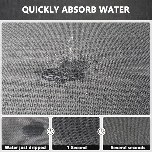 Bathroom Rugs Non Slip Bath Mat, Bathroom Mat Quick Dry Machine Washable Rugs, Shower Rug 17" x 32", Grey Thin Bath Mat Fit Under Door - color: Grey, size: Medium(17"x32")