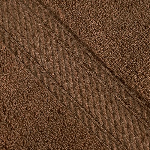 BNM Madeline Egyptian Cotton Heavyweight Towels, Ideal For Shower, Spa, Hotel, 800 GSM, Face/ Washcloths, Hand Towels, Bath Towels, Absorbent, Luxury Basics, 9 Piece Towel Set, Chocolate Dark Brown - color: Chocolate, size: 9-Piece Towel Set
