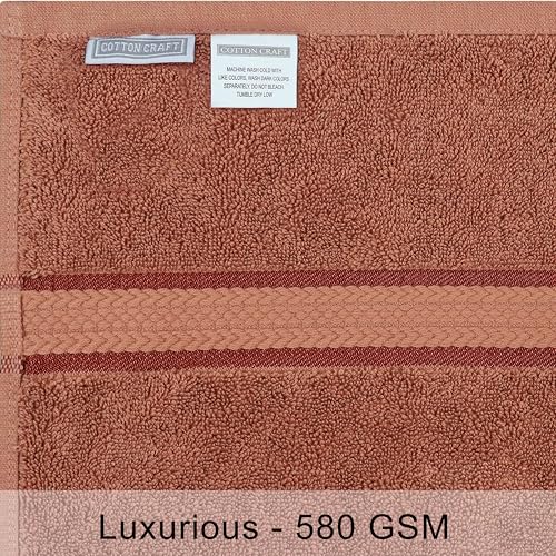 COTTON CRAFT Ultra Soft Washcloths - 12 Pack Luxury Washcloths - 100% Cotton Plush Absorbent 580 GSM Face Towels - Machine Washable Quick Dry Durable Wash Cloth Set - Bathroom Spa Gym Skincare - Mocha - color: Mocha, size: 12 Pack Wash Cloths
