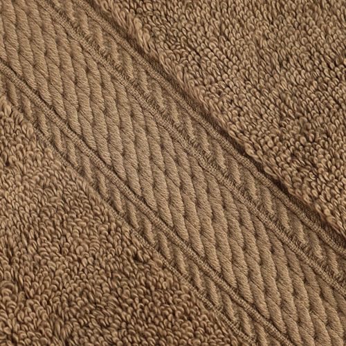 SUPERIOR Egyptian Cotton Pile Heavyweight Bath Sheet, 2 Piece Set, Latte | Highly Absorbent, Ultra Soft Luxury 800 GSM Towel Set for Bathroom, Shower, Hotel Essentials Oversize Plush Madeline Towels - color: Latte, size: Bath Sheet 2-Pack