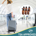 Cosywell Travel Bottles for Toiletries - 6 PCS Shampoo Bottles, TSA Approved Travel Size, Leak Proof Containers with Flip Cap - color: H-3.4oz-Brown-3label3blank