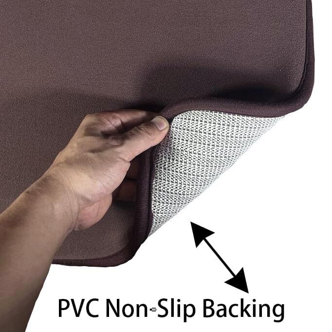 Madeals Toilet Mat and lid Cover Set with Toilet Tank Cover 3 Piece Toilet Set Brown - color: Brown