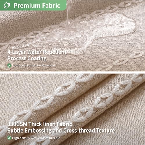 eachope No Hook Stall Shower Curtain with Snap-in Fabric Liner - 54x80 Heavy-Duty Linen Textured Striped Design,Narrow Rustic Modern Farmhouse Bohemian Bathroom Curtain,Water-Repellent,Tan/Taupe - color: Taupe, size: 54"W x 80"L (Pack of 1)