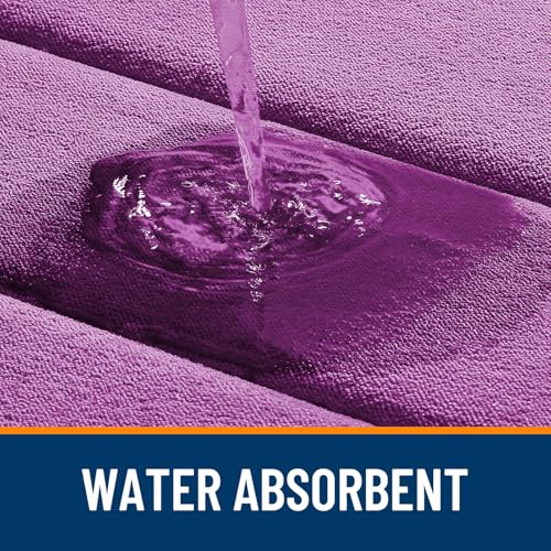 OLANLY Memory Foam Toilet Rugs U Shaped 24x20, Super Soft Absorbent Contour Bath Rugs, Quick Dry, Machine Washable Toilet Mat, Bathmat Floor Carpet, Bathroom Home Decor Accessories, Purple - color: Purple, size: 24" X 20" Contour Rug