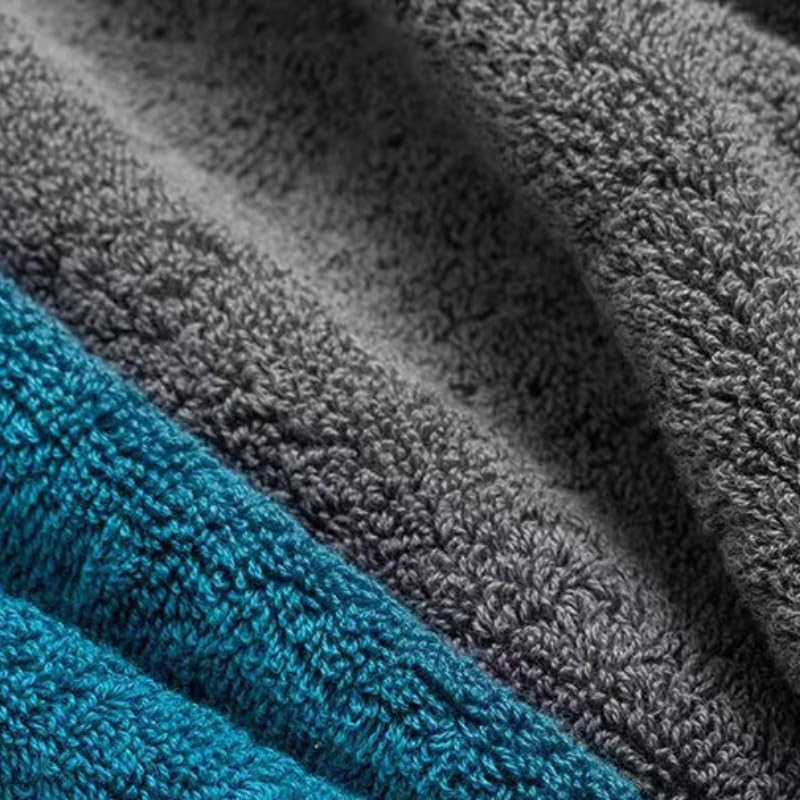 3-Piece Luxury Bath Towel Set, Super Soft Long-Staple Cotton, Bath Face and Hand Towels, Spa Hotel-Style for Bathroom and Daily Use (Blue)