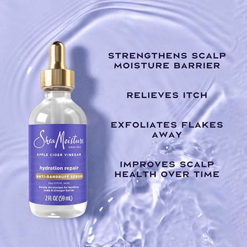 SheaMoisture Dandruff Treatment Scalp Repair Technology & Hydrate Serum with Salicylic Acid, Deeply Hydrates to Reduce Flakes & Itch, 2 fl oz