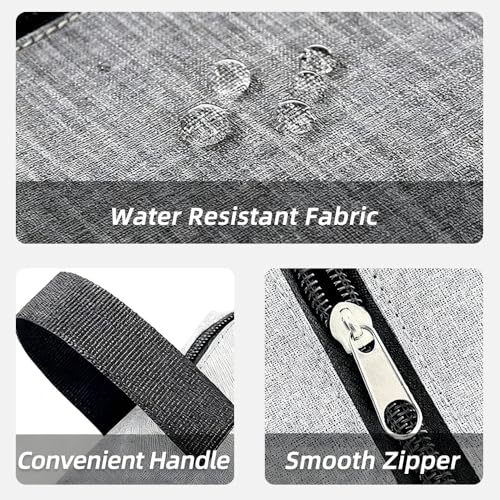 DSYSC Travel Toiletry Bag for Women Men, Small Makeup Bag, Water-Resistant Cosmetic Bag, Cosmetic Pouch, Traveling Dopp Kit, Travel Essentials Accessories (Grey) - color: Grey
