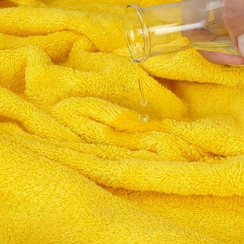 100% Cotton Oversized 40x80 Bath Sheet, Turkish Bath Towels for Bathroom Extra Large, Yellow Bath Sheet - color: Yellow, size: Bath Sheet 40x80"
