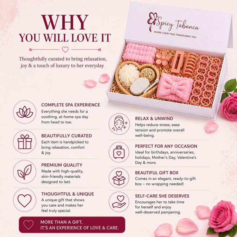 Ultimate 25‑Piece Spa Gift Set for Women – Luxury Self Care Bath Kit with Charm Bracelet, Relaxation Accessories & Premium Magnetic Gift Box – Perfect Birthday, Mother’s Day & Thank‑You Gift - size: Serenity Spa & Sparkle Essentials Box
