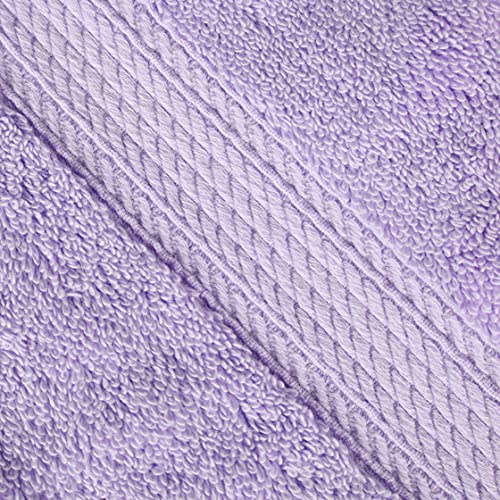 BLUENILEMILLS BNM Madeline Egyptian Cotton Heavyweight Towels, Ideal for Shower, Spa, Hotel, 800 GSM, Face/Washcloths, Hand Towels, Bath Towels, Highly-Absorbent, Luxury, 9 Piece Towel Set, Purple - color: Purple, size: 9-Piece Towel Set