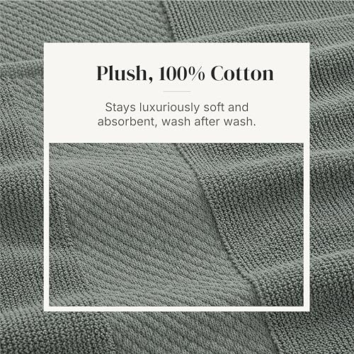Modern Threads 600 GSM 6-Piece Towel Set with Filgree Jacquard Border Sage - color: Green, style: Jacquard Border