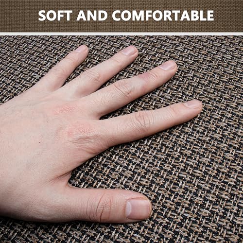 Long Bathroom Rugs Runner Bathroom Mat Quick Dry Machine Washable Bathroom Rugs Ultra Thin Door Mat, 17" x 47" - color: Black Brown, size: Runner(17"x47")