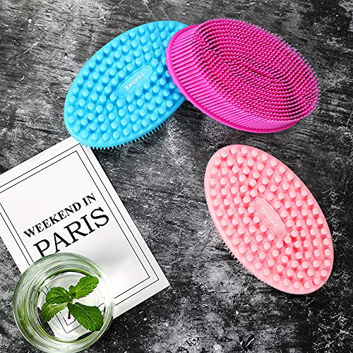TDHDIKE Silicone Body Scrubber Loofah - Set of 3 Soft Exfoliating Body Bath Shower Scrubber Loofsh Brush for Sensitive Kids Women Men All Kinds of Skin - size: Colors: Unknown