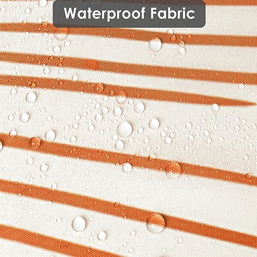 Mid Century Abstract Boho Orange Aesthetic Shower Curtain Set, Spring Summer Pink Green Nature Leaf Sun Modern Minimalist Home Bathroom Curtain Decor with 12 Hooks 72x72 Inches - color: Orange, size: 72"W x 72"L (Pack of 1)
