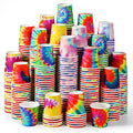Tiamon 500 Pack 2 oz Paper Cups, Mini Mouthwash Disposable Bathroom Small Paper Drinking Espresso Cups for Home Office Travel Picnic Party Supplies(Tie Dye) - style: Tie Dye