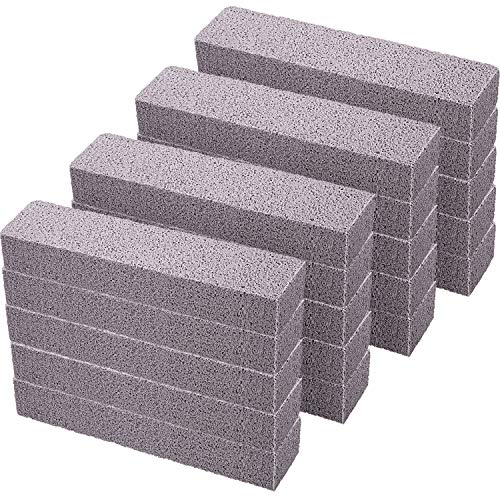Norme 30 Pack Pumice Stones for Toilet Bowl Cleaning Scouring Pad Pumice Stick Cleaner for Cleaning Toilets Bathtubs Grills Kitchen Oven Stove Swimming Pools Sinks 5.9 x 1.4 x 0.9''(Gray) - color: Grey