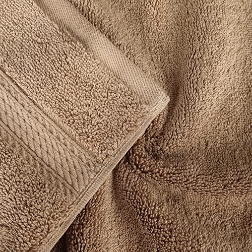 Superior Egyptian Cotton Plush & Absorbent, Hand Towel Set of 4, Latte | Quick Dry, Soft Luxury Towel Set, Bath Essentials for Bathroom, Guest Bath, Spa, 4 Piece Set, Madeline Towels - color: Latte, size: Hand Towel 4-Pack
