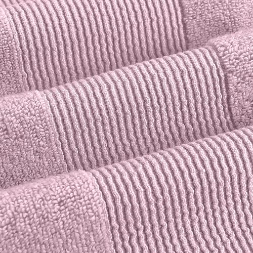 Modern Threads Air Cloud 18-Piece Towel Set - 100% Zero-Twist Cotton, 500 GSM, Quick Dry & Plush, Pink - color: Pink, size: 18 Pcs Towel Set