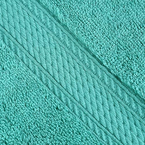 BLUENILEMILLS BNM Madeline Egyptian Cotton Heavyweight Towels, Ideal for Shower, Spa, Hotel, 800 GSM, Face/Washcloths, Hand Towels, Bath Towels, Highly-Absorbent, Luxury, 9 Piece Towel Set, Turquoise - color: Turquoise, size: 9-Piece Towel Set