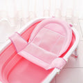 Adjustable Baby Bath Support Mesh Sling Non-Slip Infant Bathtub Shower Net Breathable Newborn Bath Cushion Pad Quick Drying Bathing Sling for Toddler Aged 0-3 (No Bathtub) - color: pink
