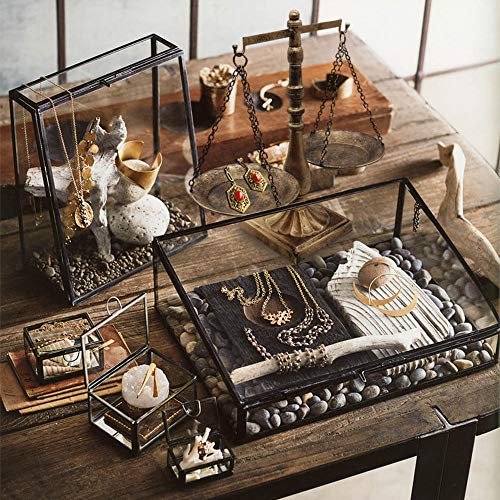 Owlgift Vintage Style Metal Libra Jewelry Display Tray Cosmetic Organizer Storage, Bronze - color: Bronze