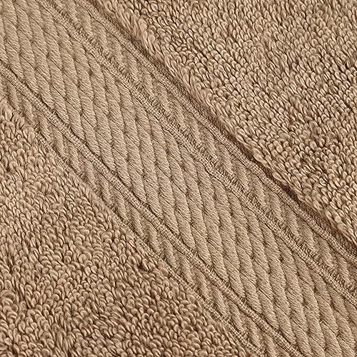 BNM Madeline Egyptian Cotton Heavyweight Towels, Ideal For Shower, Spa, Hotel, 800 GSM, Face/ Washcloths, Hand Towels, Bath Towels, Highly-Absorbent, Luxury Basics, 9 Piece Towel Set, Latte Brown - color: Latte, size: 9-Piece Towel Set
