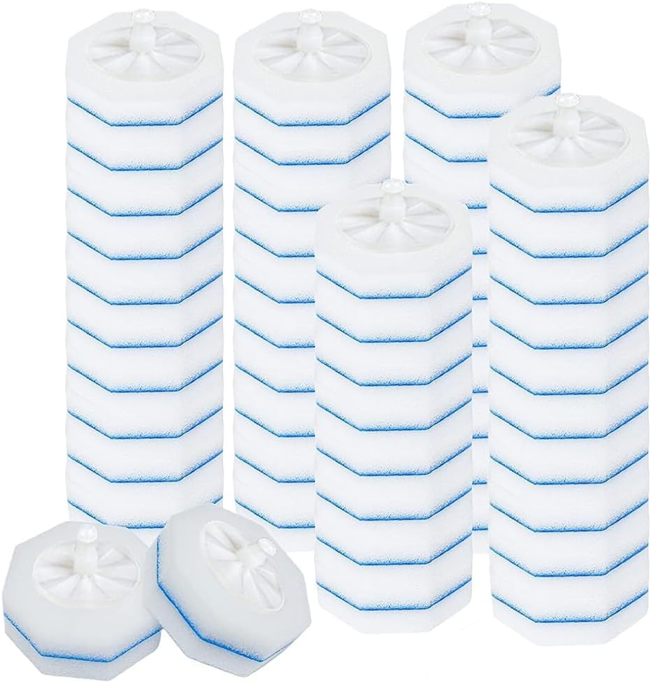 Toilet Wand Refills for Clorox,Upgrade Scrubbing Fiber Cotton Brush Heads Compatible with Clorox Toilet Wand for Bathroom Efficient Cleaning, Pack of 50