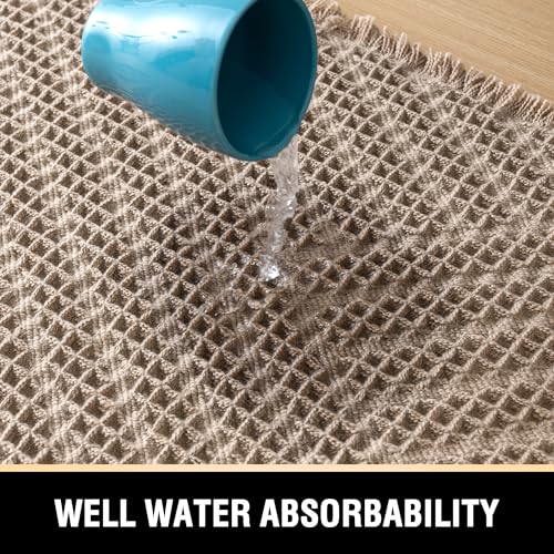 H.VERSAILTEX Waffle Bath Mat Super Absorbent Boho Bath Mat Non Slip Bath Rugs for Bathroom Floor Machine Washable Dry Fast Bathroom Rugs with Tassels (20 x 32 Plus 17 x 24 Inches, Irish Cream) - color: Irish Cream, size: 20" x 32" Plus 17" x 24"