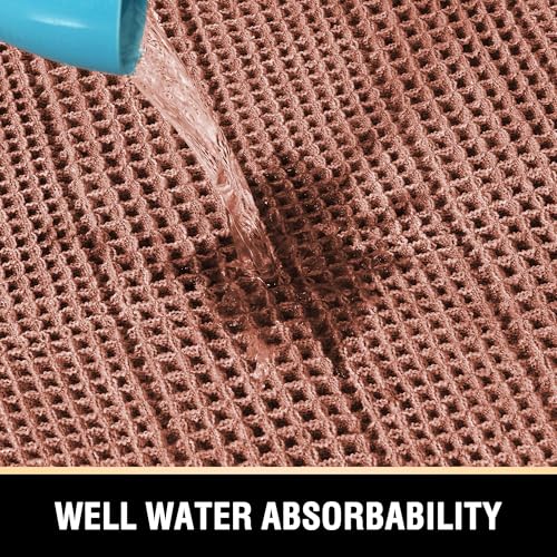 H.VERSAILTEX Upgraded Waffle Bath Mat Super Absorbent Bathroom Mats Non Slip Bath Rugs for Bathroom Floor Machine Washable Dry Fast Bathroom Rugs for Beside Tub, 20" x 32", Soft Pink - color: Soft Pink, size: 20" x 32"