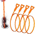 4 Pack 25inch Drain Clog Remover, Drain Hair Removal Tool, Drain Hair Remover Plumbing Snake, Drain Cleaner Hair Clog Remover, Shower Drain Hair Catcher, Easy & Quik to Use for L-Type Sewer