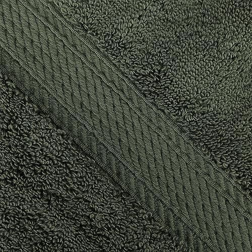 BNM Madeline Egyptian Cotton Heavyweight Towels, Ideal For Shower, Spa, Hotel, 800 GSM, Face/ Washcloths, Hand Towels, Bath Towels, Highly-Absorbent, Luxury Basics, 9 Piece Towel Set, Forest Green - color: Forest Green, size: 9-Piece Towel Set