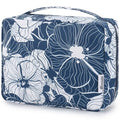 Mossio Hanging Toiletry Bag with Sturdy Hook - Large Portable Cosmetic Makeup Travel Organizer for Men & Women - color: Blue Lotus