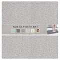 Nonslip Bathtub Mat, Anti Slip Bath Mat 0.6" Extra Thick, Quick Dry Bath Tub Anti Slip Shower Mat, Loofah Non-Slip Bath Mat for Tub Bathroom Pool Kitchen Entryway Home Hotel(Light Gray 24x24) - color: Light Grey, size: 24" x 24" (Square)