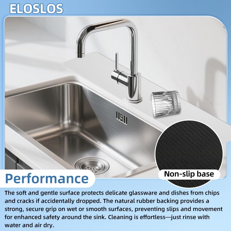 30"L x 5.5"W Customizable Sink Faucet Mat for Kitchen Sink 2 Holes & 3 Holes, DIY Cut for Oval/Rectangle/Square Faucets, Extra Long Quick-Drying Absorbent Splash Guard Counter Protector, White - style: 1 Pcs White