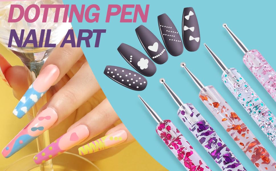 Artdone 35pcs Nail Art Pens brushes,Nail Art Tool Set,Nail Dotting Tools,Nail Dust Brush,Striping Nail Art Brushes for Long Lines,Nail Drawing Pen For Nail Design - color: 35pcs