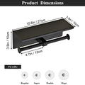 Toilet Paper Holder, NEWRAIN Double Bathroom Toilet Paper Roll Holder with Shelf, Stainless Steel Wall Mounted RV Tissue Roll Holder, Matte Black Commercial Farmhouse Toilet Paper Dispenser - color: Matte Black, style: Double