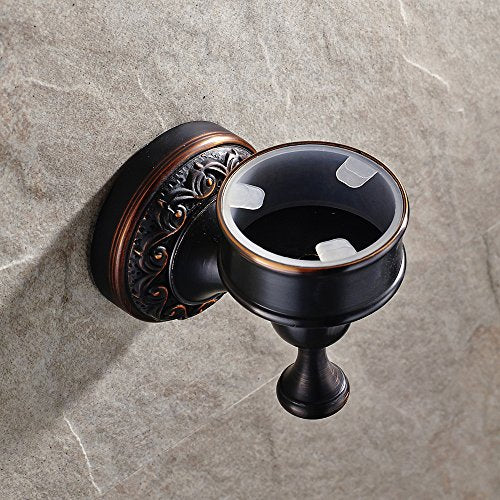 Leyden Bronze Soap Dish, Oil Rubbed Bronze Bathroom Accessories Soap Holder Shower Room Soap Dish Stand Organizer Tray Ceramic Dish Brass Retro Wave Pattern Design - color: Orb