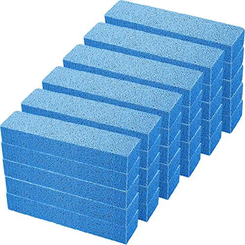 Norme 30 Pieces Pumice Stones for Cleaning Pumice Scouring Pad, Pumice Stick Cleaner for Removing Toilet Bowl Ring, Bath, Household, Kitchen, Pool, 5.9x1.4x0.9 Inch(Blue) - color: Blue