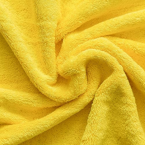 100% Cotton Oversized 40x80 Bath Sheet, Turkish Bath Towels for Bathroom Extra Large, Yellow Bath Sheet - color: Yellow, size: Bath Sheet 40x80"